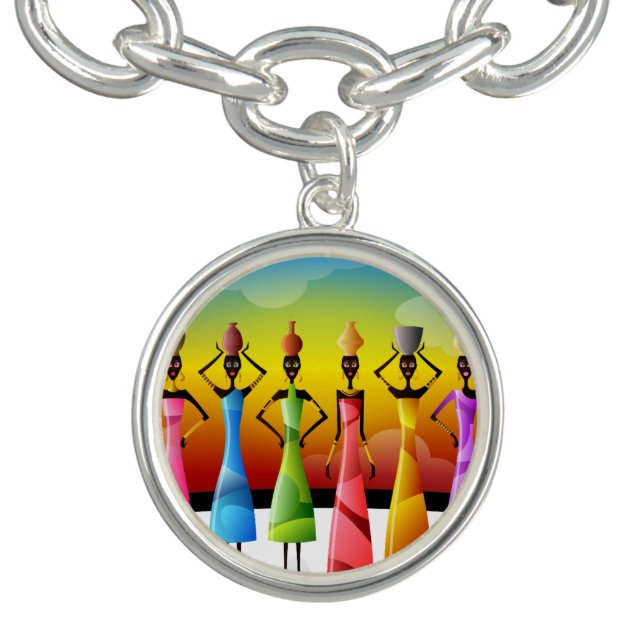 African Women with Pottery on their heads Bracelet (Design)