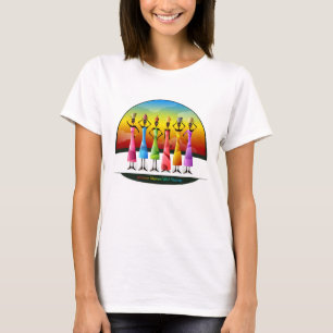 African women with vessels. Colorful afrika T-Shirt