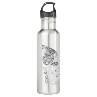 african women's head design stainless steel water bottle