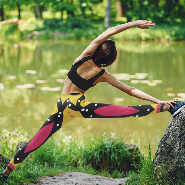 African Yellow Tribal  Capri Leggings (Creator Uploaded)