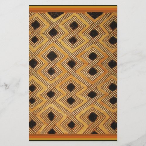 African Zaire Congo Kuba Textile Stationery