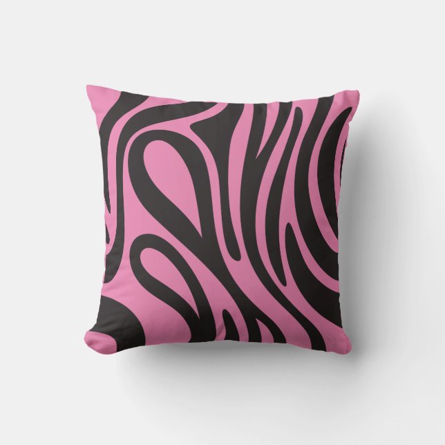African Zebra Effect Cushion.Nature and minimalist Throw Pillow (Front)