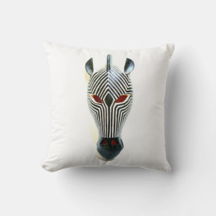 african zebra mask pillow