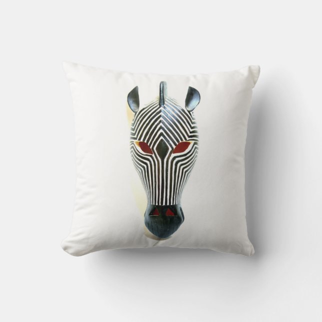 african zebra mask pillow (Front)