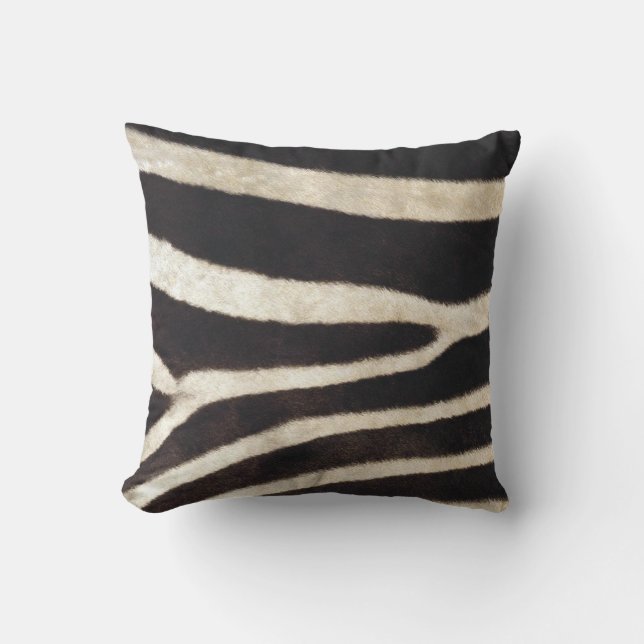 African Zebra skin print design Throw Pillow (Front)