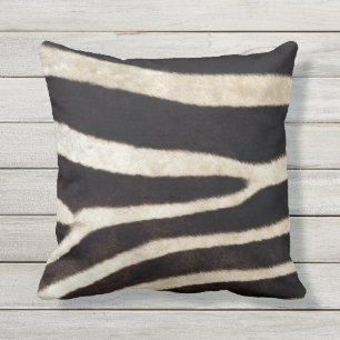 African Zebra skin print design Throw Pillow