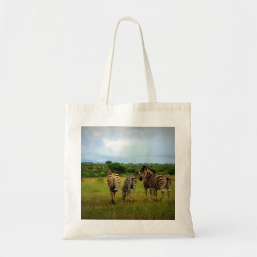 African Zebras in a Natural Setting Tote Bag