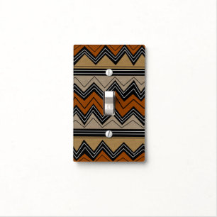 African Zigzags Pattern Light Switch Cover