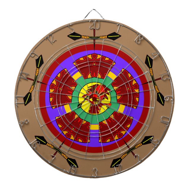 African Zuni Warrior Demon Doll Dart Board (Front)