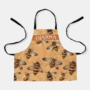 Africanized bee Mosaic Colorful Pattern Apron