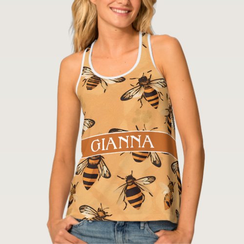Africanized bee Mosaic Colorful Pattern Tank Top