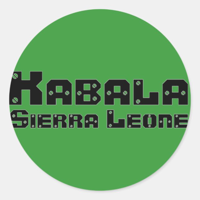 Africankoko Custom Kabala, Sierra Leone Classic Round Sticker (Front)