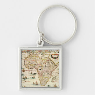 AfricaPanoramic MapAfrica 2 Keychain