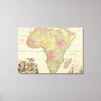 AfricaPanoramic MapAfrica 3 Canvas Print