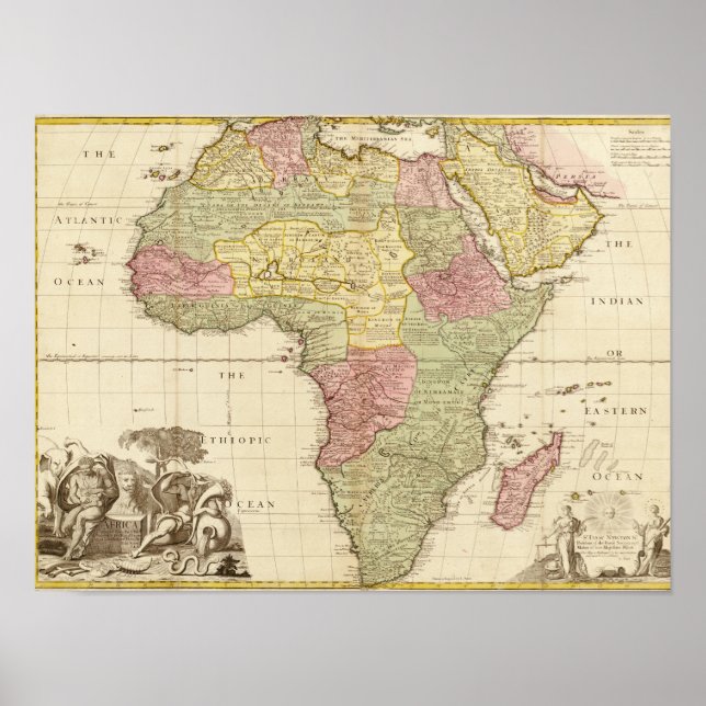 AfricaPanoramic MapAfrica 3 Poster (Front)