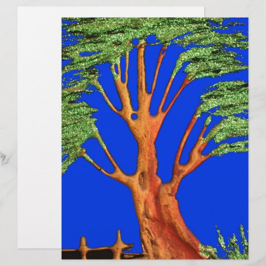 Africa's Acacia Beauty: Serengeti Serenity. (Front/Back)