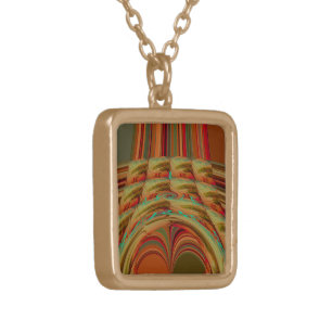 AfricaTradition Hakuna Matata Mountain Ethnic Moti Gold Plated Necklace