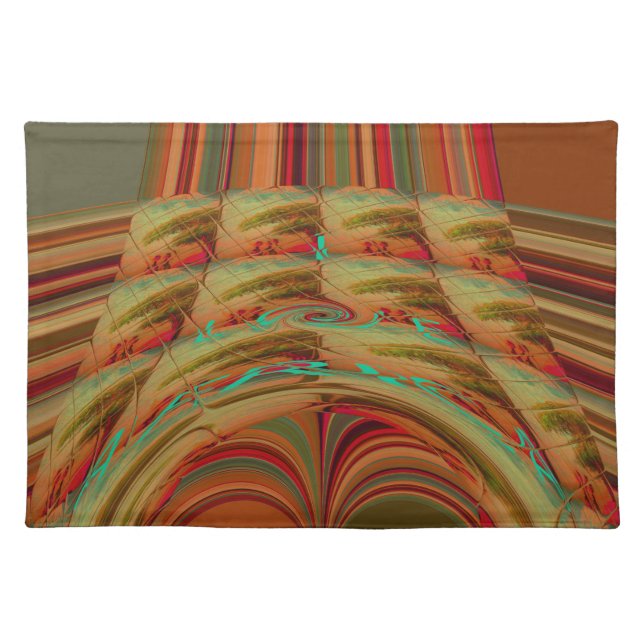 AfricaTradition Hakuna Matata Mountain Ethnic Moti Placemat (Front)