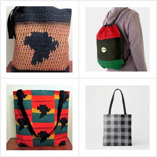 AfriCreations BAGS FULL PRINT * Crochet & DIY