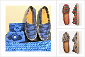 AfriCreations SHOES ESPADRILLES * Crochet Printed