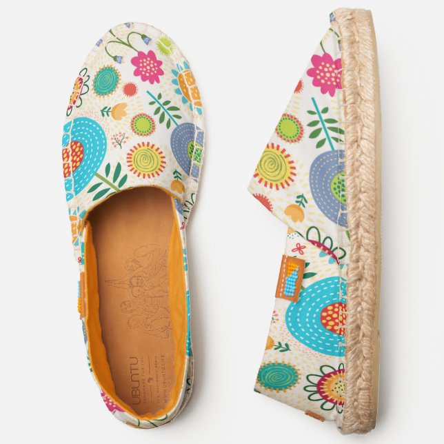 Afridrille Espadrilles Hand Drawn Seamless Artwork (Side)