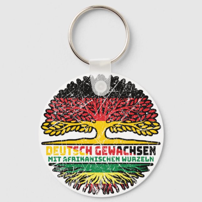 Afrika Afrikanisch Deutsch Deutschland Baum Wurzel Keychain (Front)