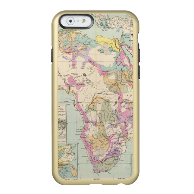 Afrika - Atlas Map of Africa Incipio iPhone Case (Back)