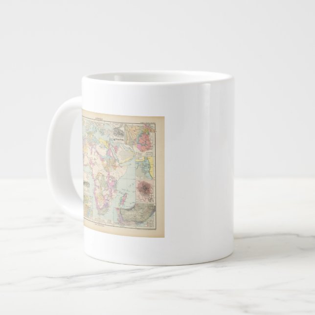 Afrika - Atlas Map of Africa Large Coffee Mug (Front Left)