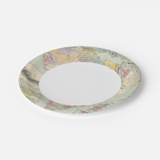 Afrika - Atlas Map of Africa Paper Plates (Angled)