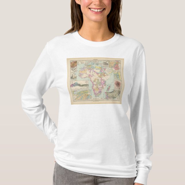 Afrika - Atlas Map of Africa T-Shirt (Front)