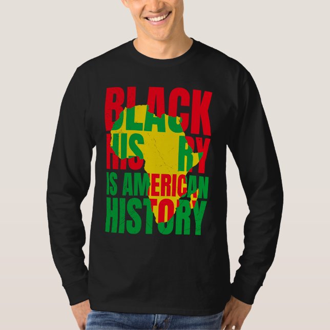 Afrika Black History American History USA African T-Shirt (Front)