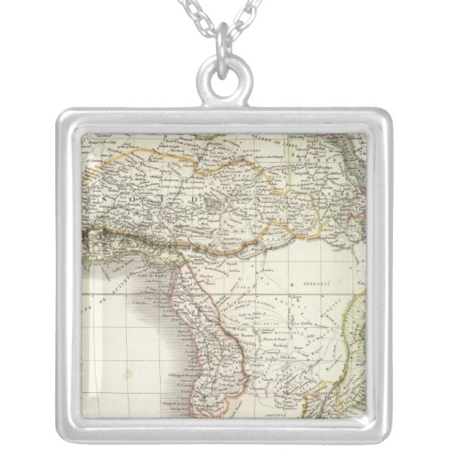 Afrique - Africa Silver Plated Necklace (Front)