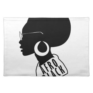 AFRO African American Black gift t shirt Cloth Placemat
