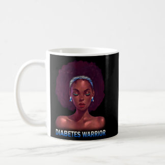 Afro African American Black Woman T1d Diabetes War Coffee Mug