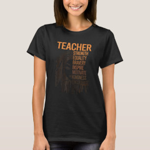 Afro African Black History Pride BLM Melanin Teach T-Shirt
