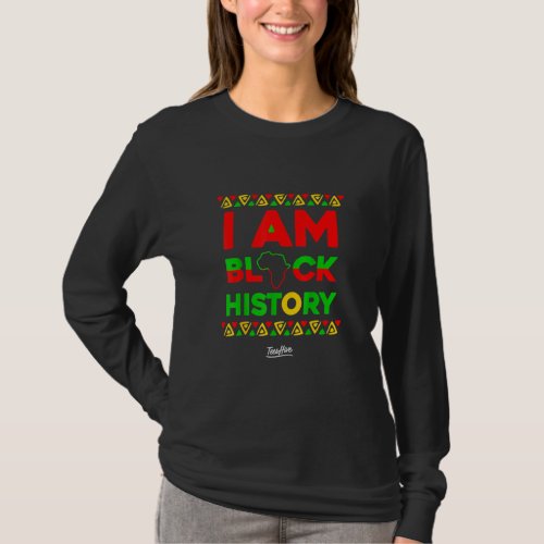 Afro American  Afrocentric  I Am Black History Mon T_Shirt