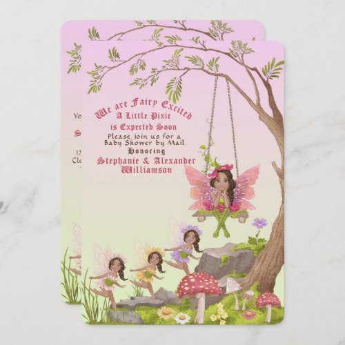 Afro American Baby Shower Invitation