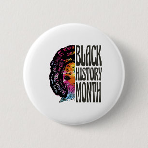Afro American Black History Month And Juneteenth P Button
