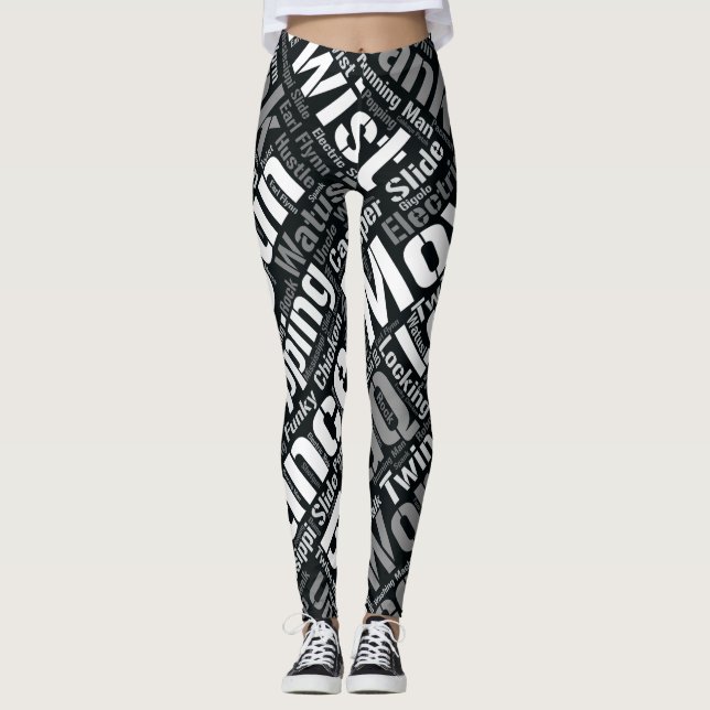 AFRO AMERICAN DANCE MOVES LEGGINGS (Front)
