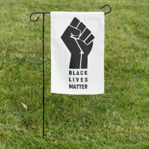afro american fist black lives matter symbol prote garden flag