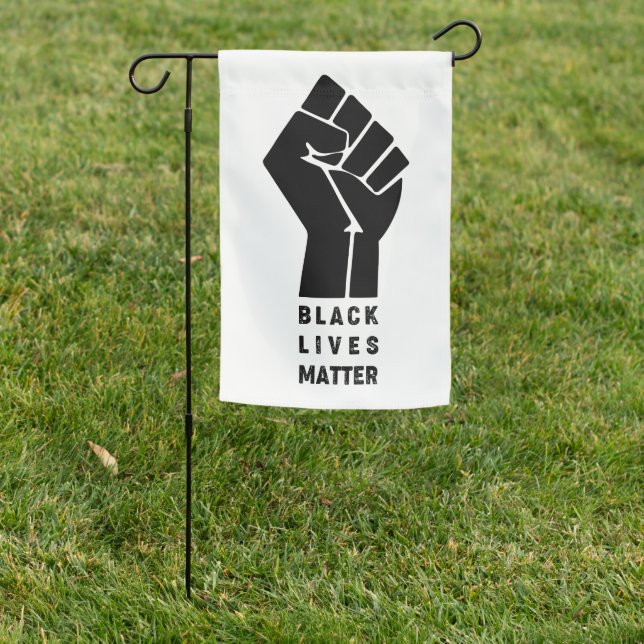 afro american fist black lives matter symbol prote garden flag (In SItu)