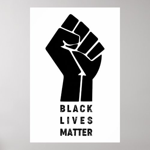 afro american fist black lives matter symbol prote poster