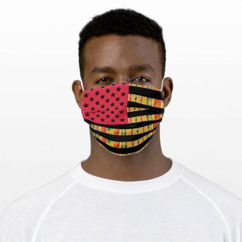 Afro_American Flag Cloth Face Mask w Filter