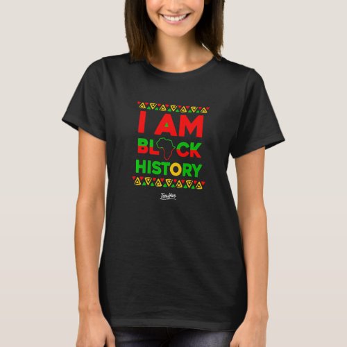 Afro American Gift Afrocentric Gift I Am Black His T_Shirt
