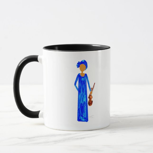 Afro american violinist mug (Left)
