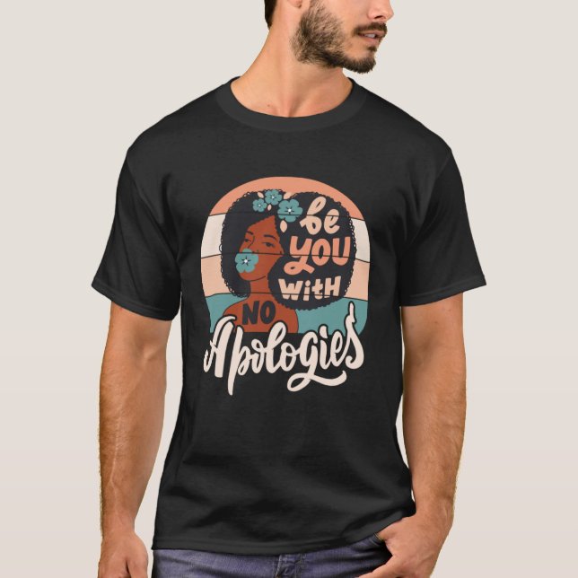 Afro American Woman Inspirational Positive Quote M T-Shirt (Front)