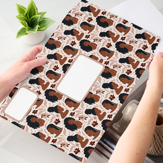 Afro American Women Hair Salon Styles Pattern Envelope Mailers (Desk)