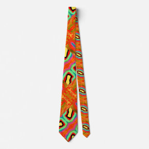 AFRO ART ABORIGINAL TYPE DESIGN NECK TIE
