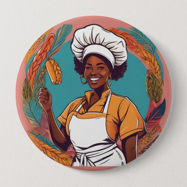 Afro badge button (Front)