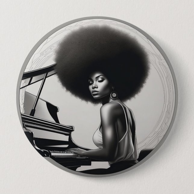 afro badges  button (Front)